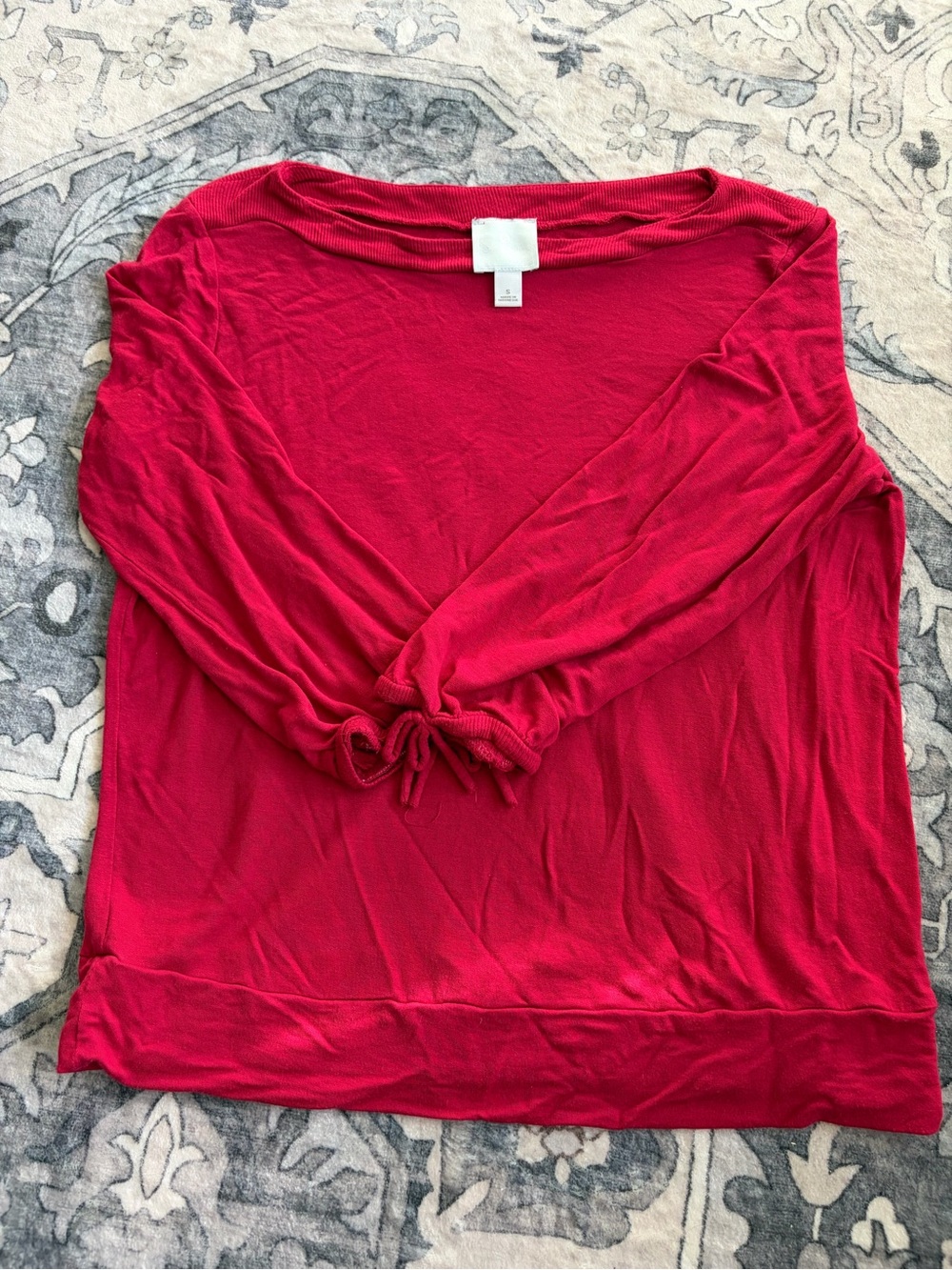 Sunday Women's Bright Red Long-Sleeve Tee